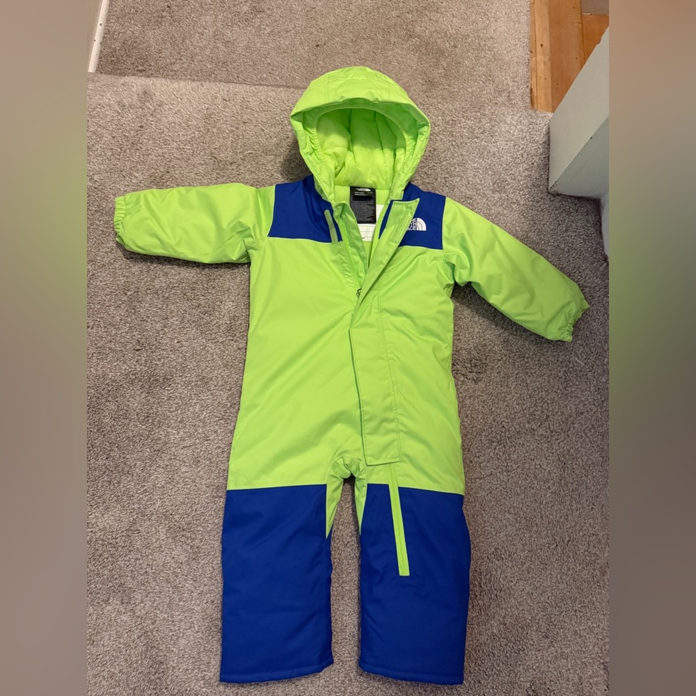 The North Face Neon Green Baby Snowsuit